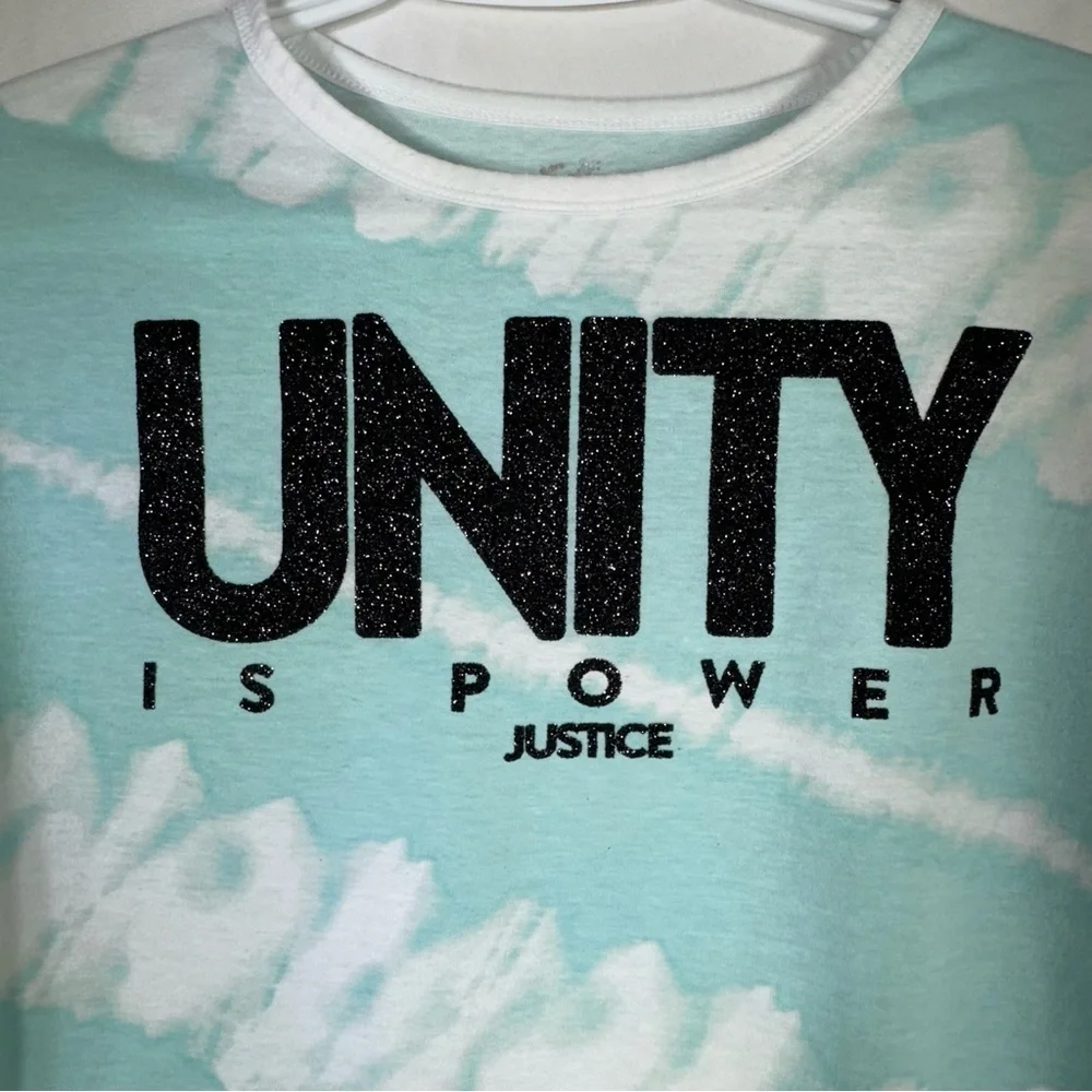 Justice Girl’s Boxy Cropped Tie-Dye Ringer Tee